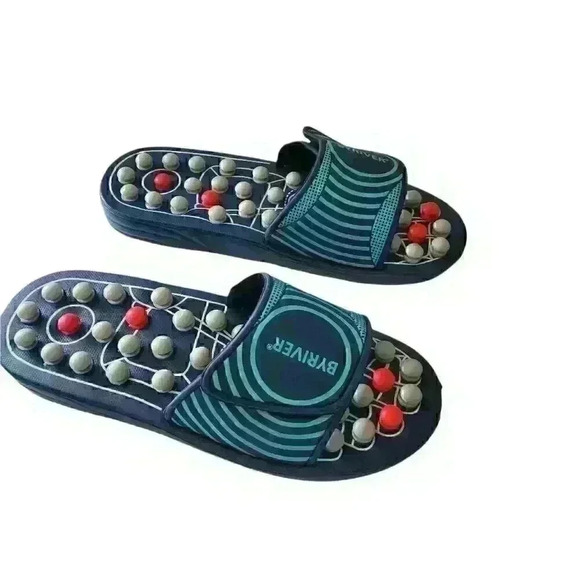 BYRIVER Men's Reflexology Foot Massager Acupuncture Sandals Size Assorted - Picture 2 of 7